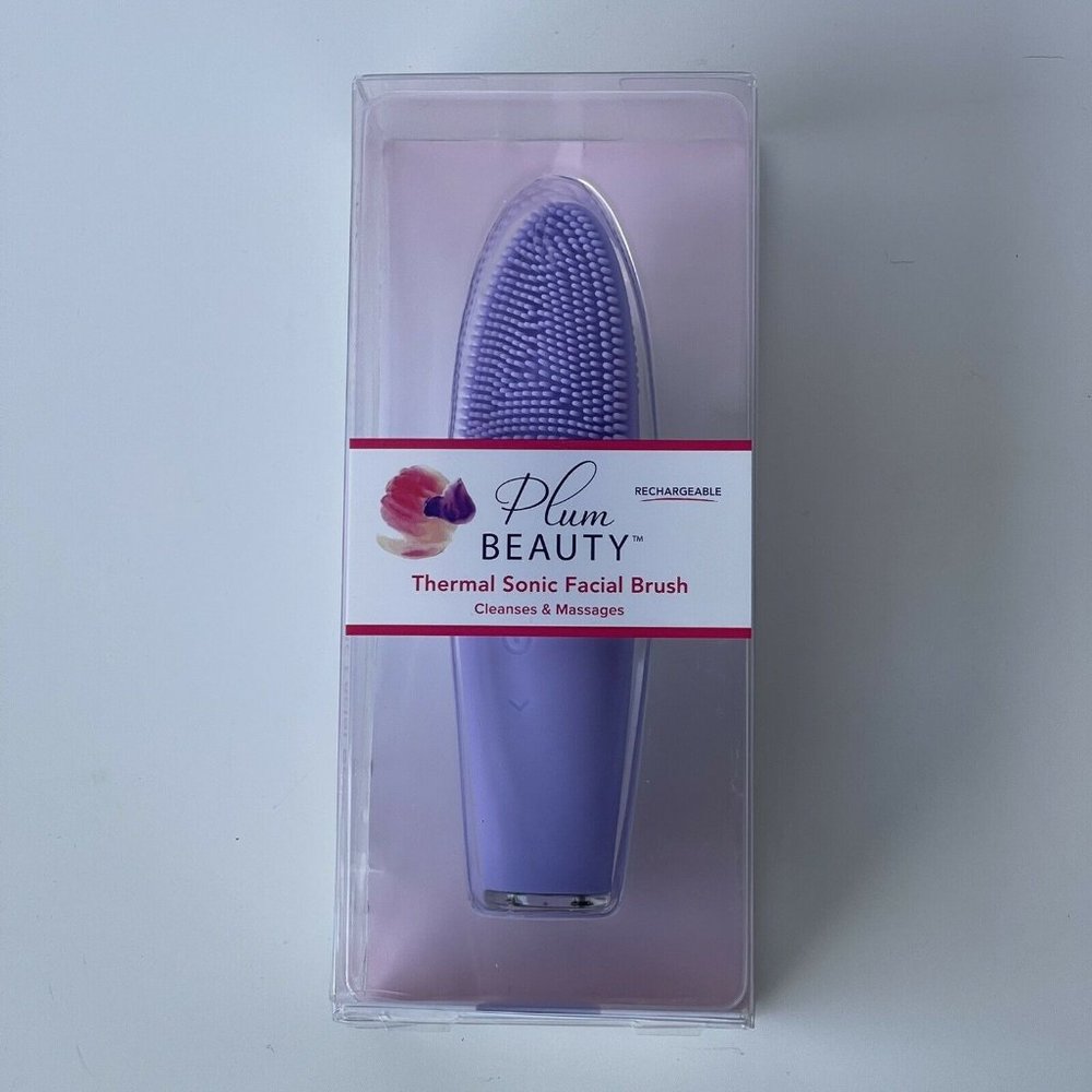 Plum Beauty Thermal Sonic Facial Brush Cleansing System Rechargeable